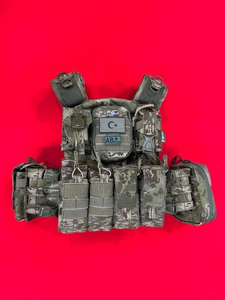 MİKADO 7B™ ACIK CEPLI TAM DONANIMLI H. YELEGI,( 5,56mm), FOKSİYONEL CEPLİ YENI TSK KAMUFLAJ